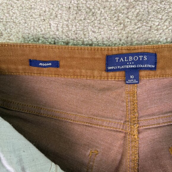 Talbots Simply Flattering Collection Sz 10 Jegging Jean Stretch Brown 32x27 F062 - Picture 4 of 13
